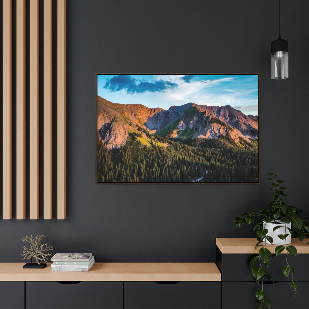 Fading Mountain Light - Canvas with Frame