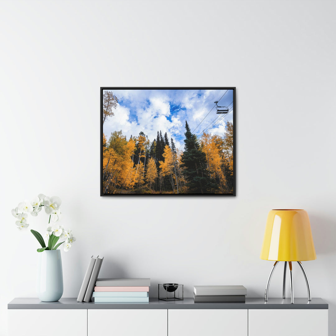 Chairlift in Suspension - Canvas with Frame