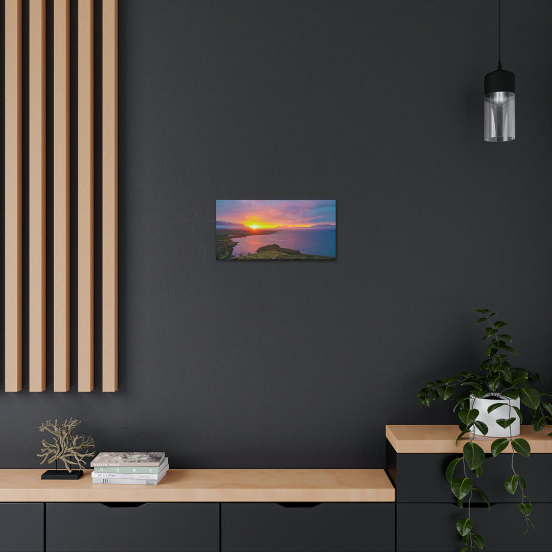 Sunset Over the Fjord Part 1 - Canvas