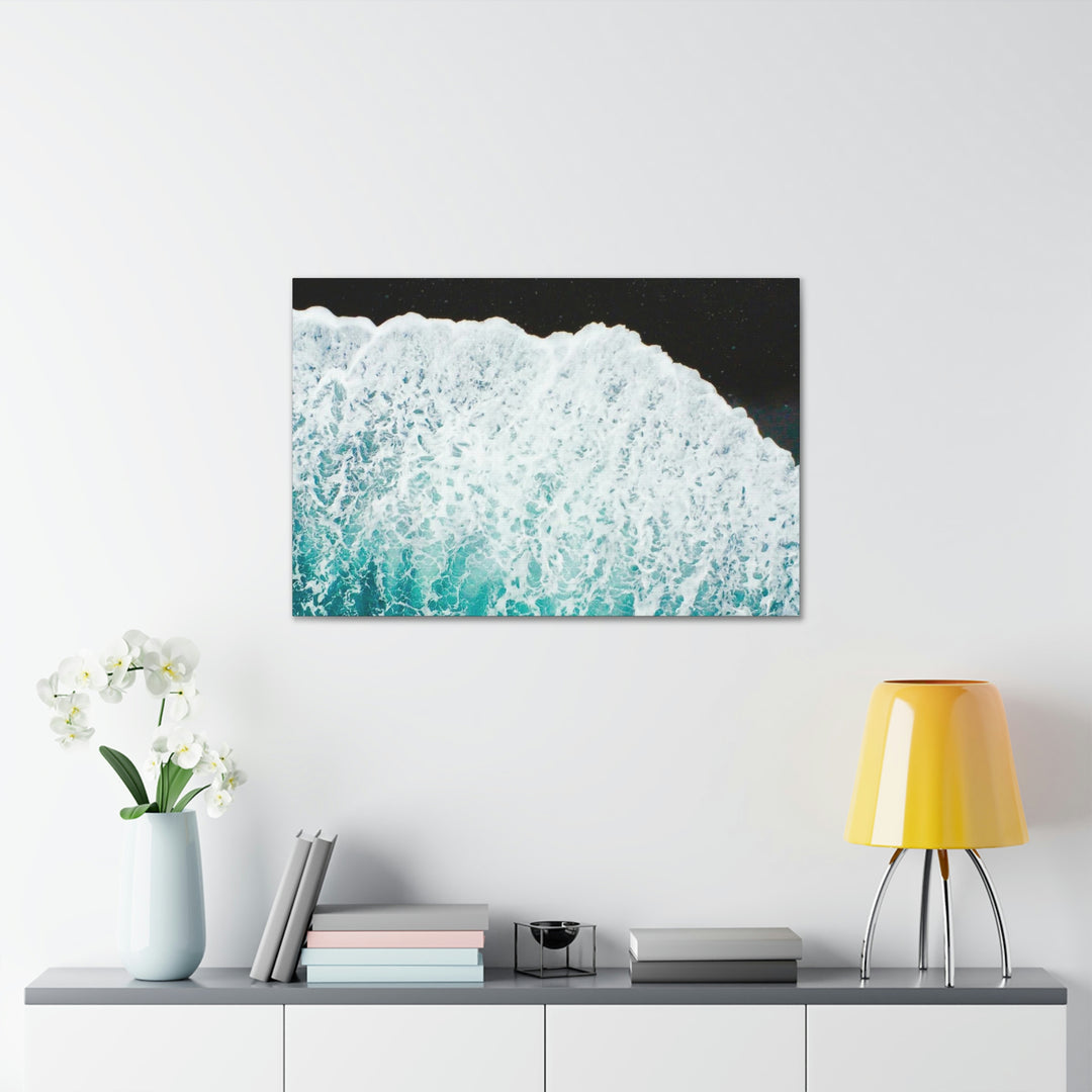 A Wave on Volcanic Sand - Canvas