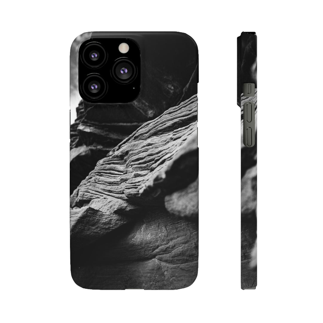 Layers of Rock in Black and White - Phone Case