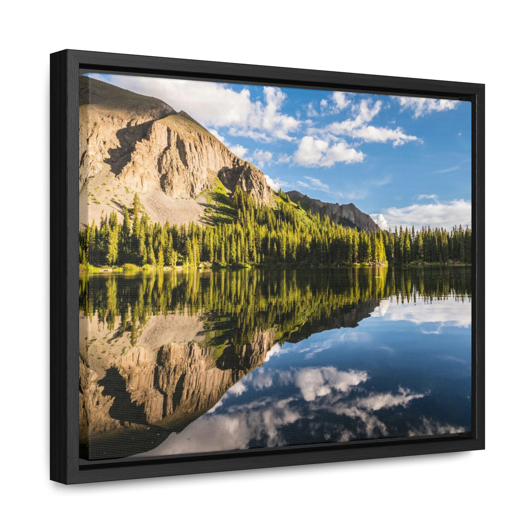 Mountain Scene Reflected - Canvas with Frame