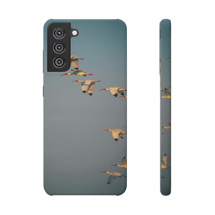 White Ibis in Flight - Phone Case