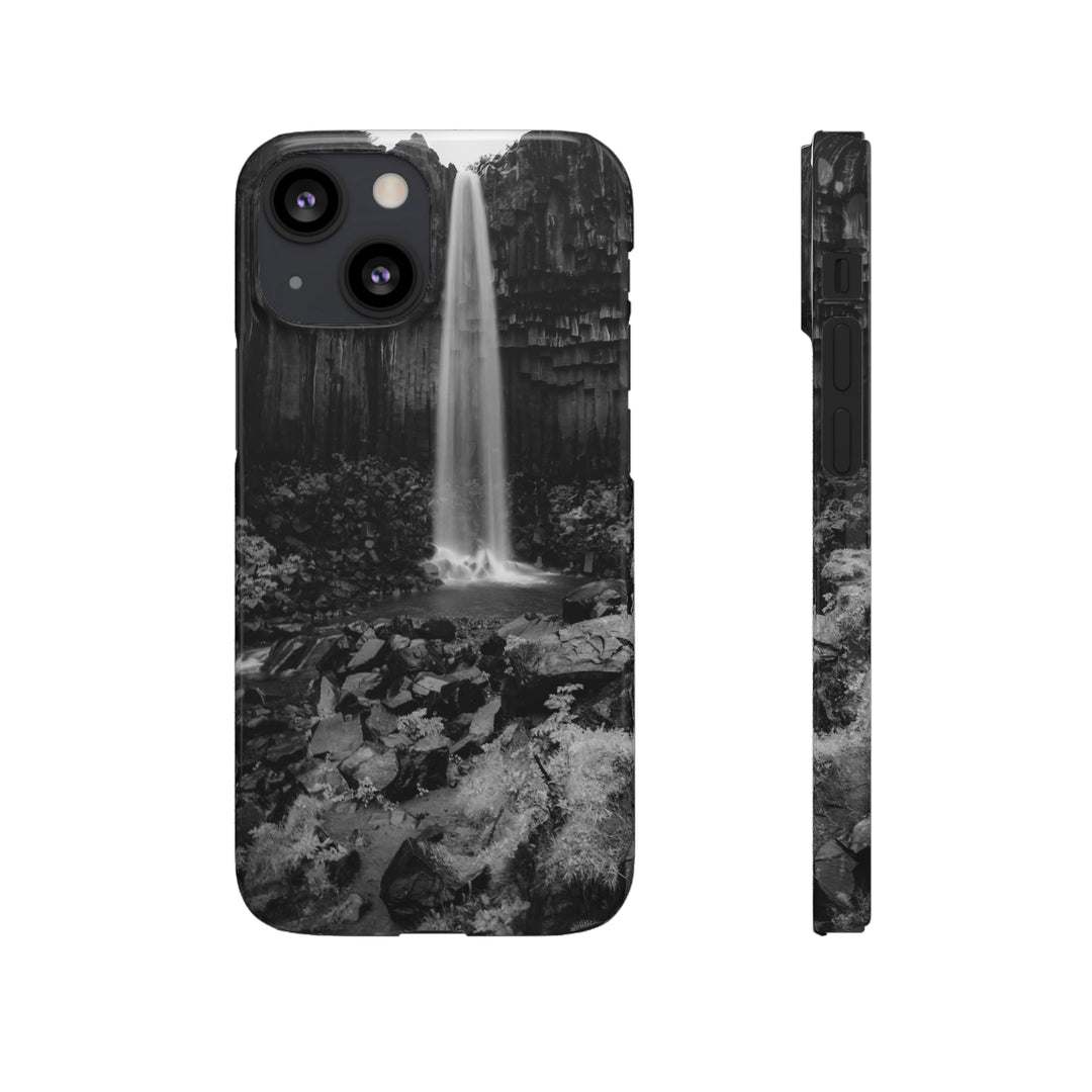 Svartifoss in Black and White - Phone Case