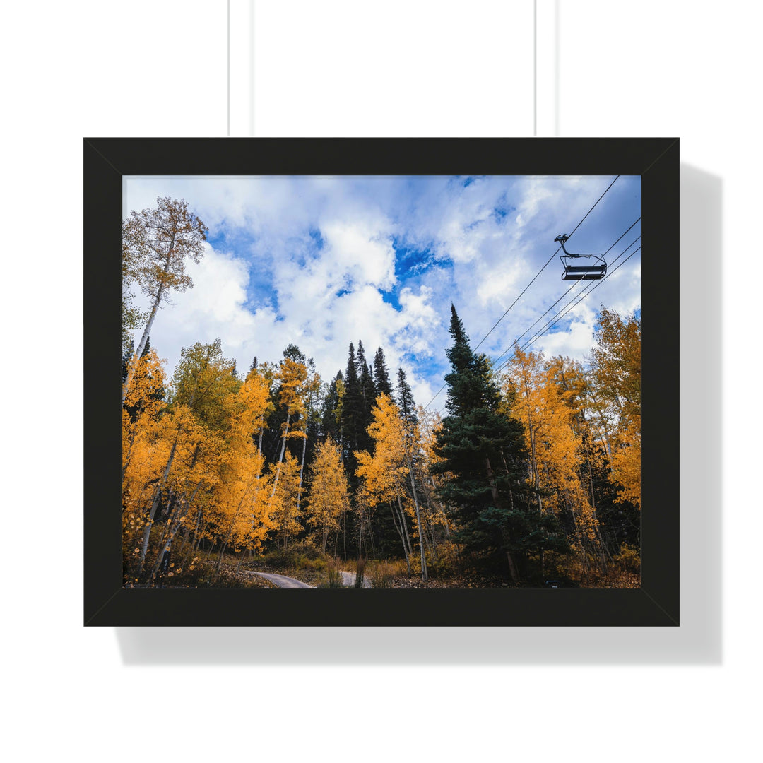 Chairlift in Suspension - Framed Print