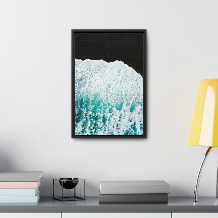 A Wave on Volcanic Sand - Canvas with Frame