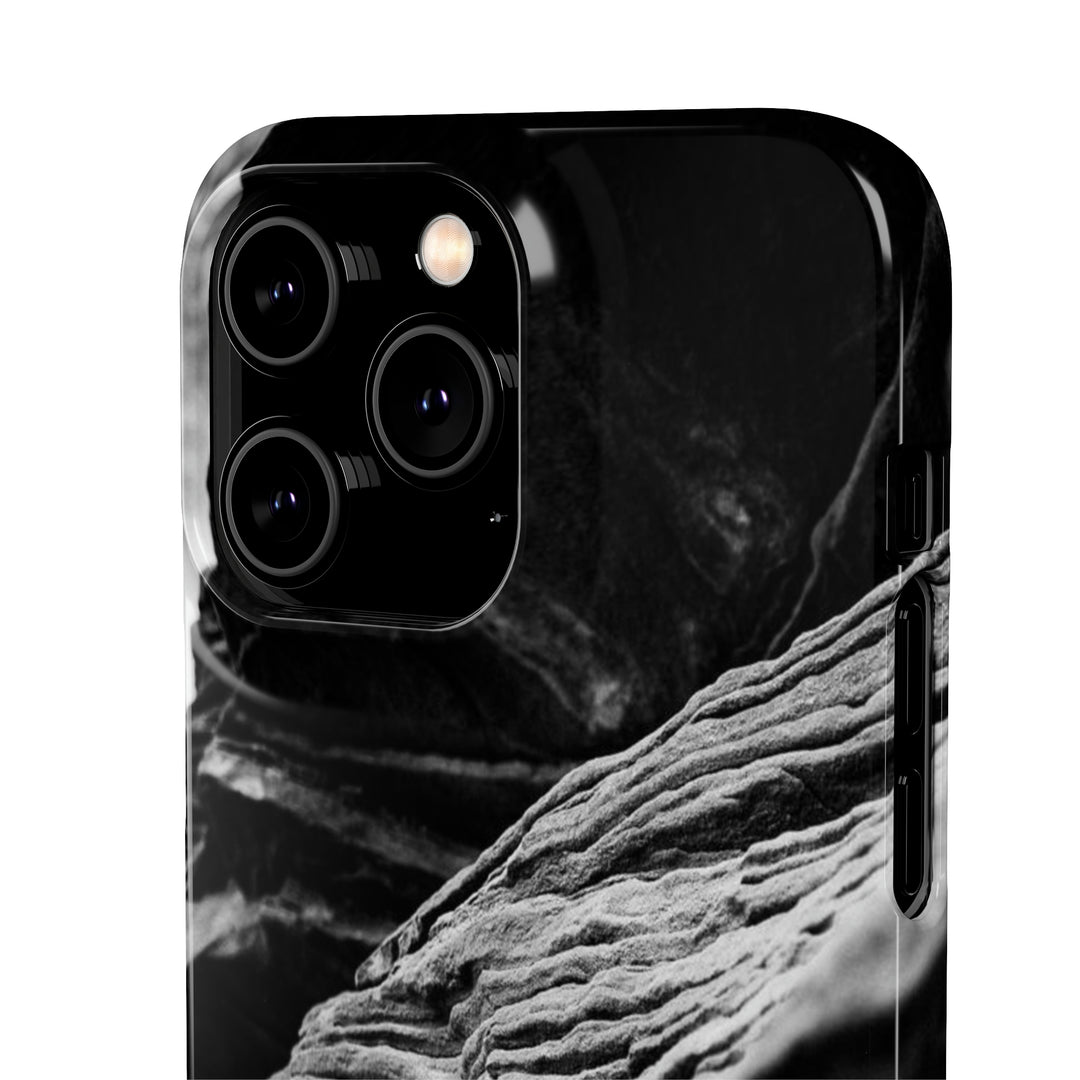 Layers of Rock in Black and White - Phone Case