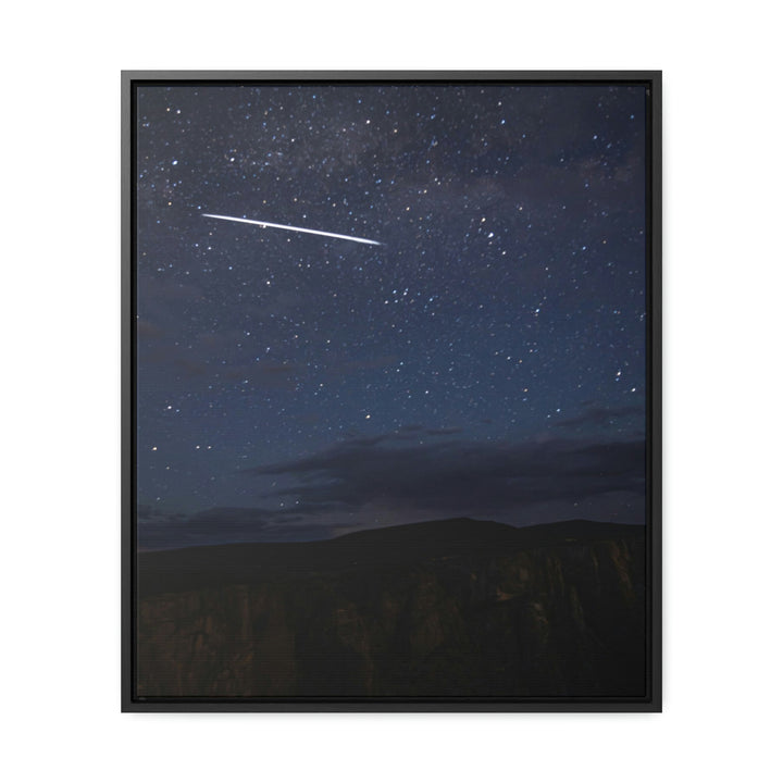 Starlink Above the Canyon - Canvas with Frame