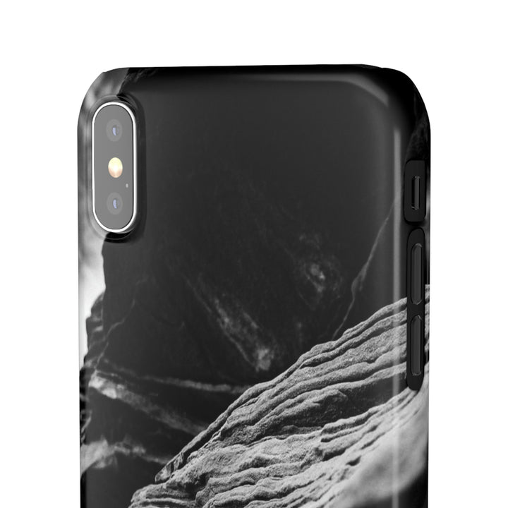 Layers of Rock in Black and White - Phone Case