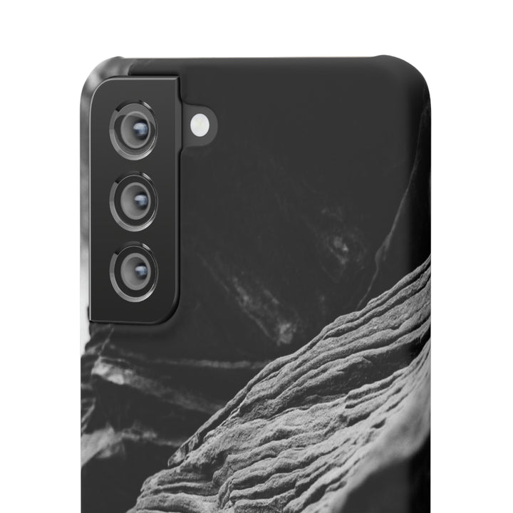 Layers of Rock in Black and White - Phone Case