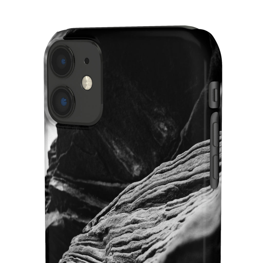 Layers of Rock in Black and White - Phone Case