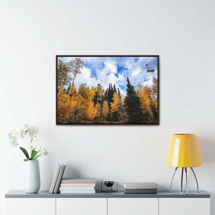 Chairlift in Suspension - Canvas with Frame