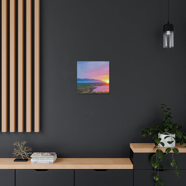 Sunset Over the Fjord Part 2 - Canvas