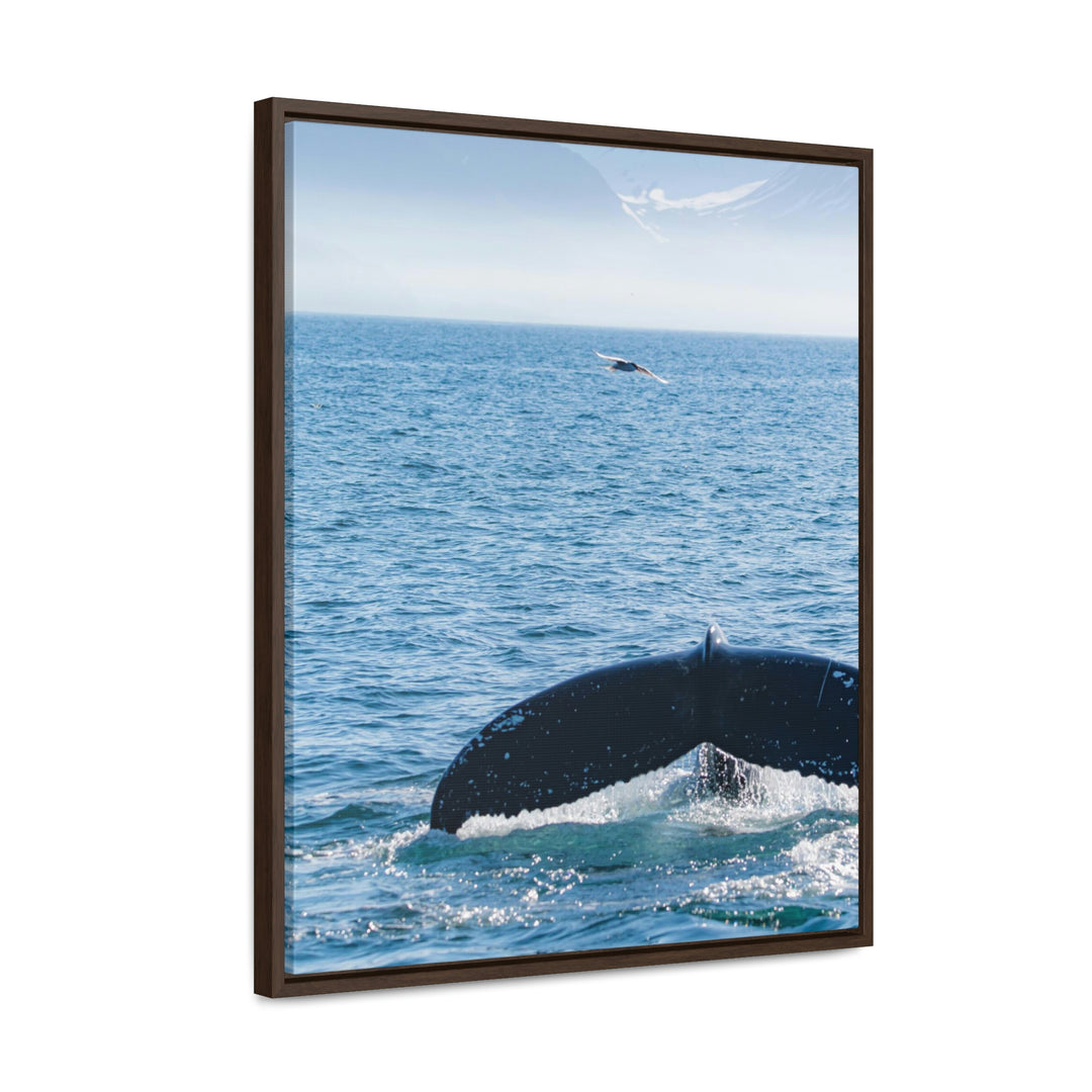 A Whale and A Mountain - Canvas with Frame