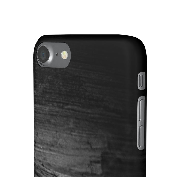 Sedimentary Rock Curves in Black and White - Phone Case