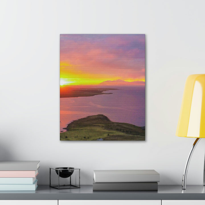 Sunset Over the Fjord Part 1 - Canvas