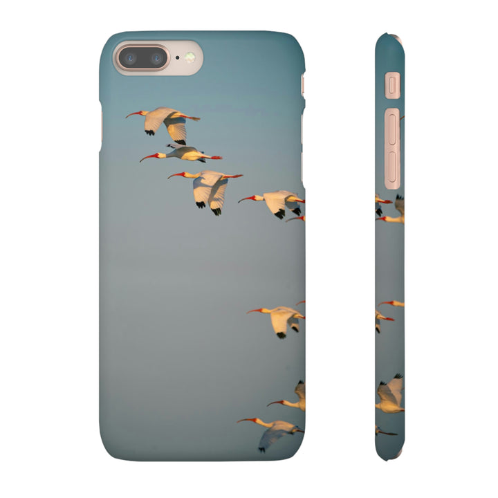 White Ibis in Flight - Phone Case