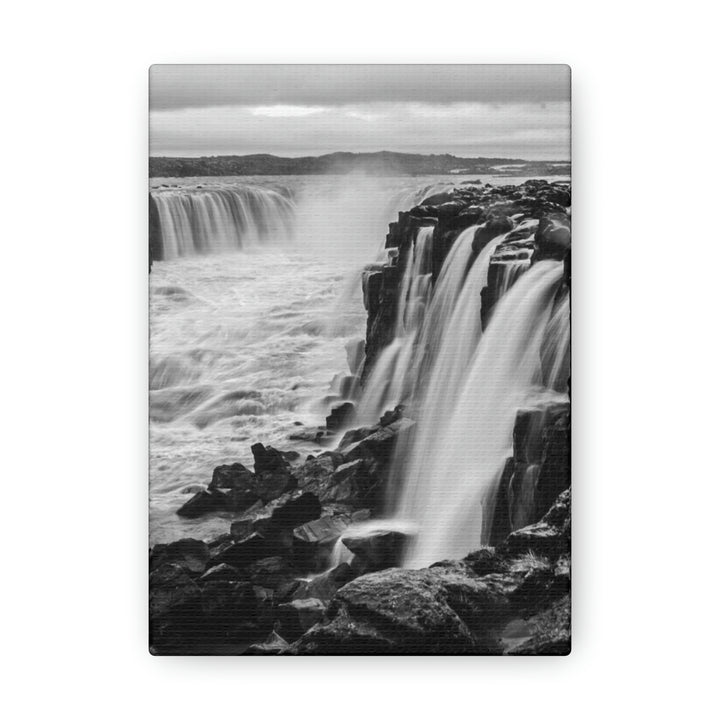 Selfoss in Black and White - Canvas