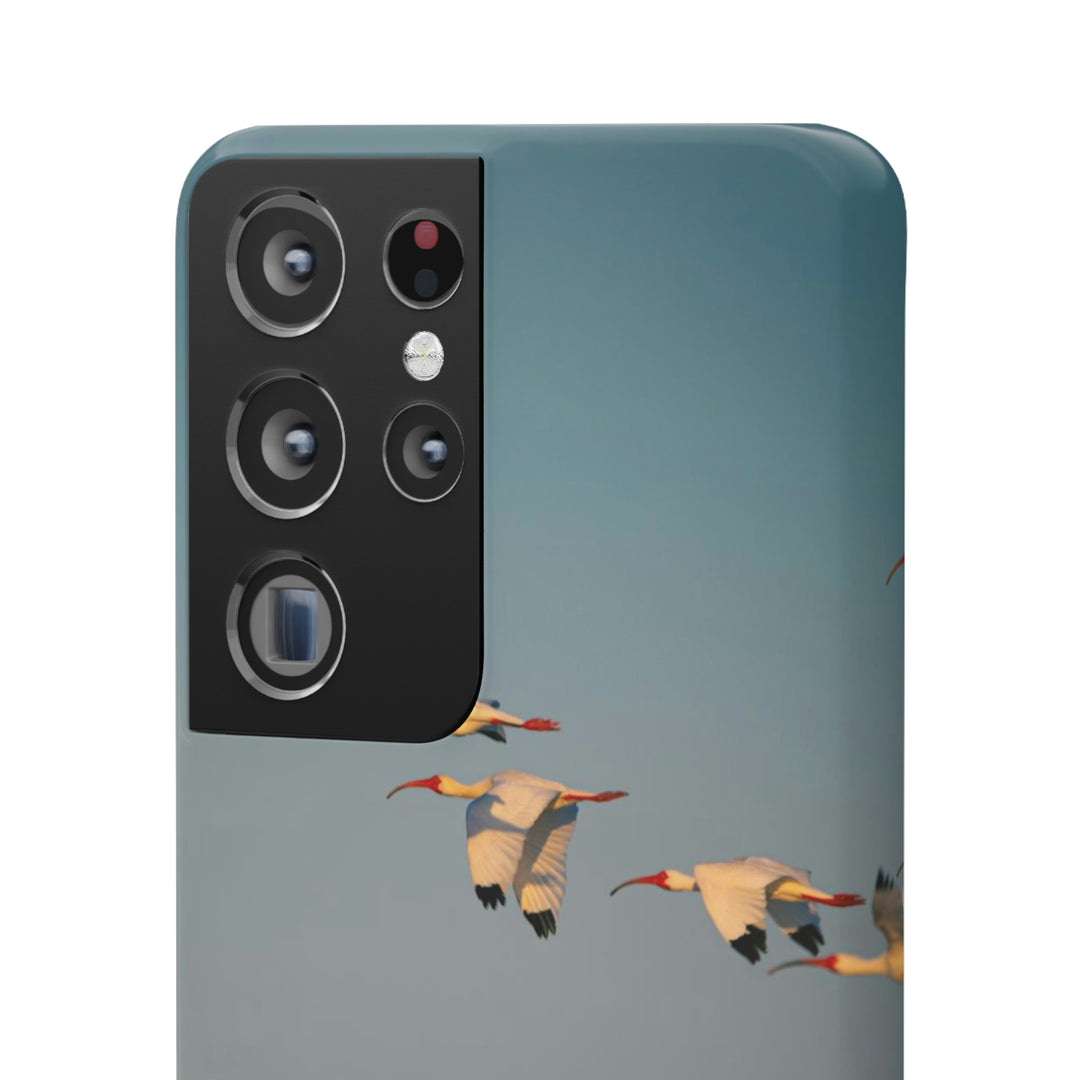 White Ibis in Flight - Phone Case