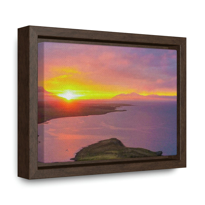 Sunset Over the Fjord Part 1 - Canvas with Frame