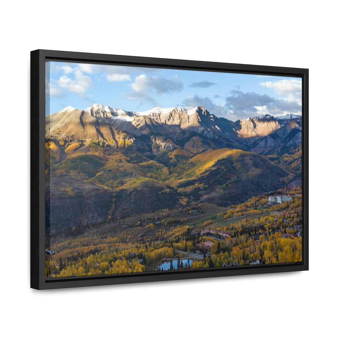 Glowing Mountainside - Canvas with Frame