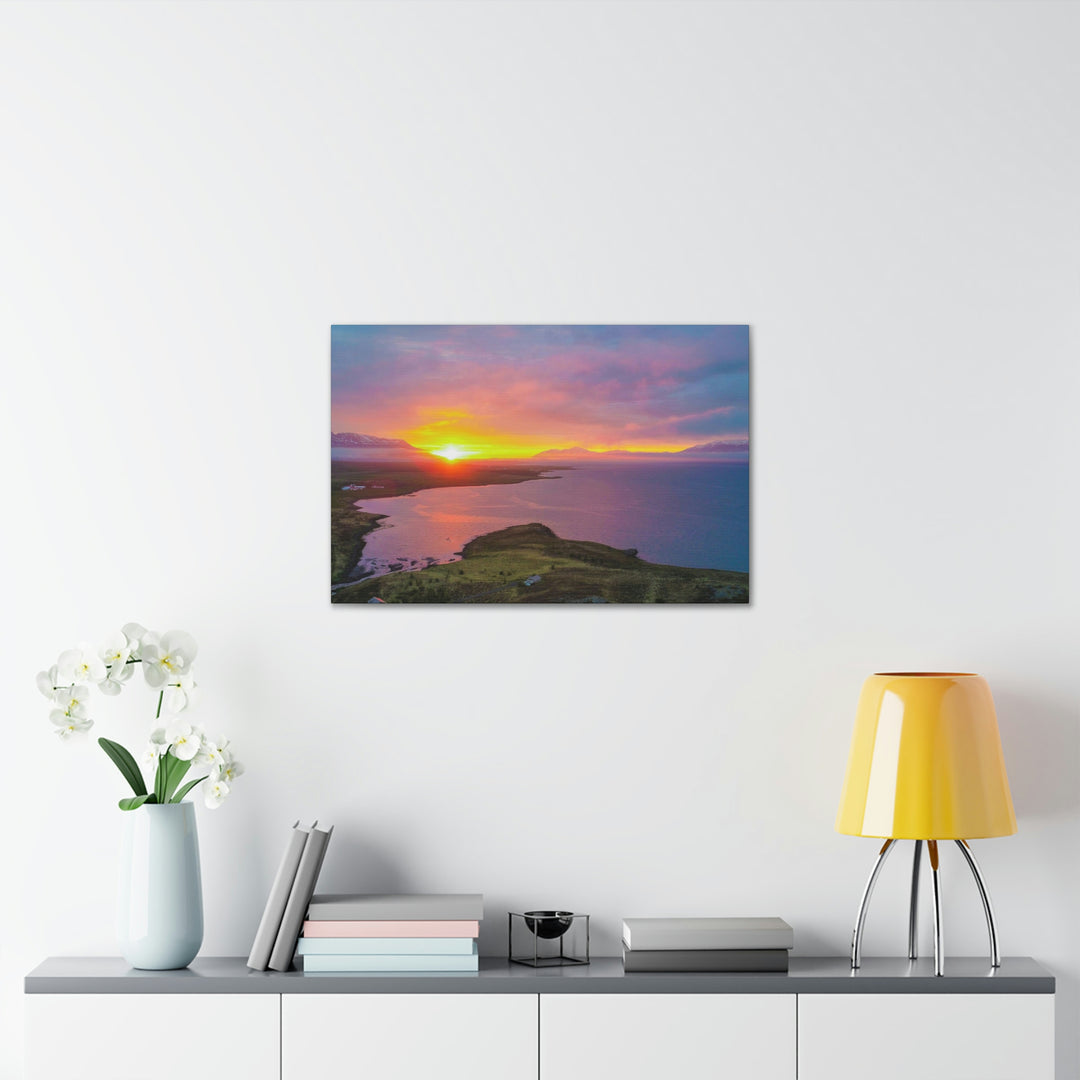 Sunset Over the Fjord Part 1 - Canvas