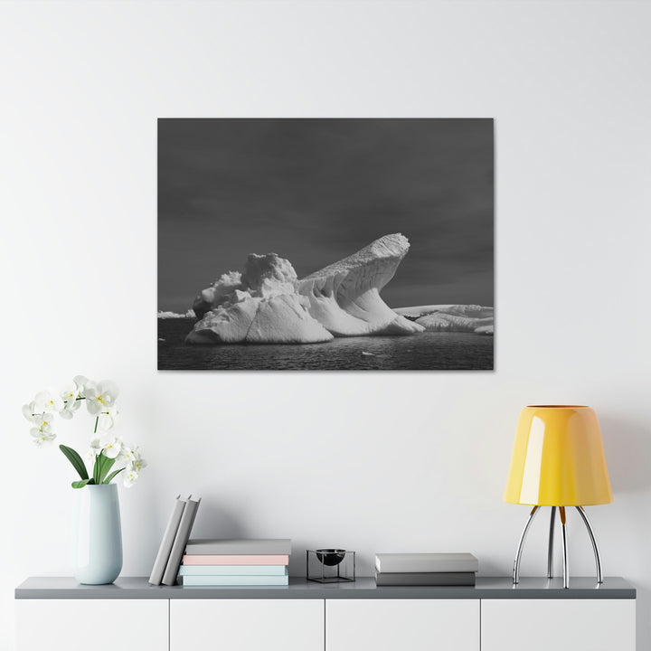 The Angles of an Iceberg in Black and White - Canvas