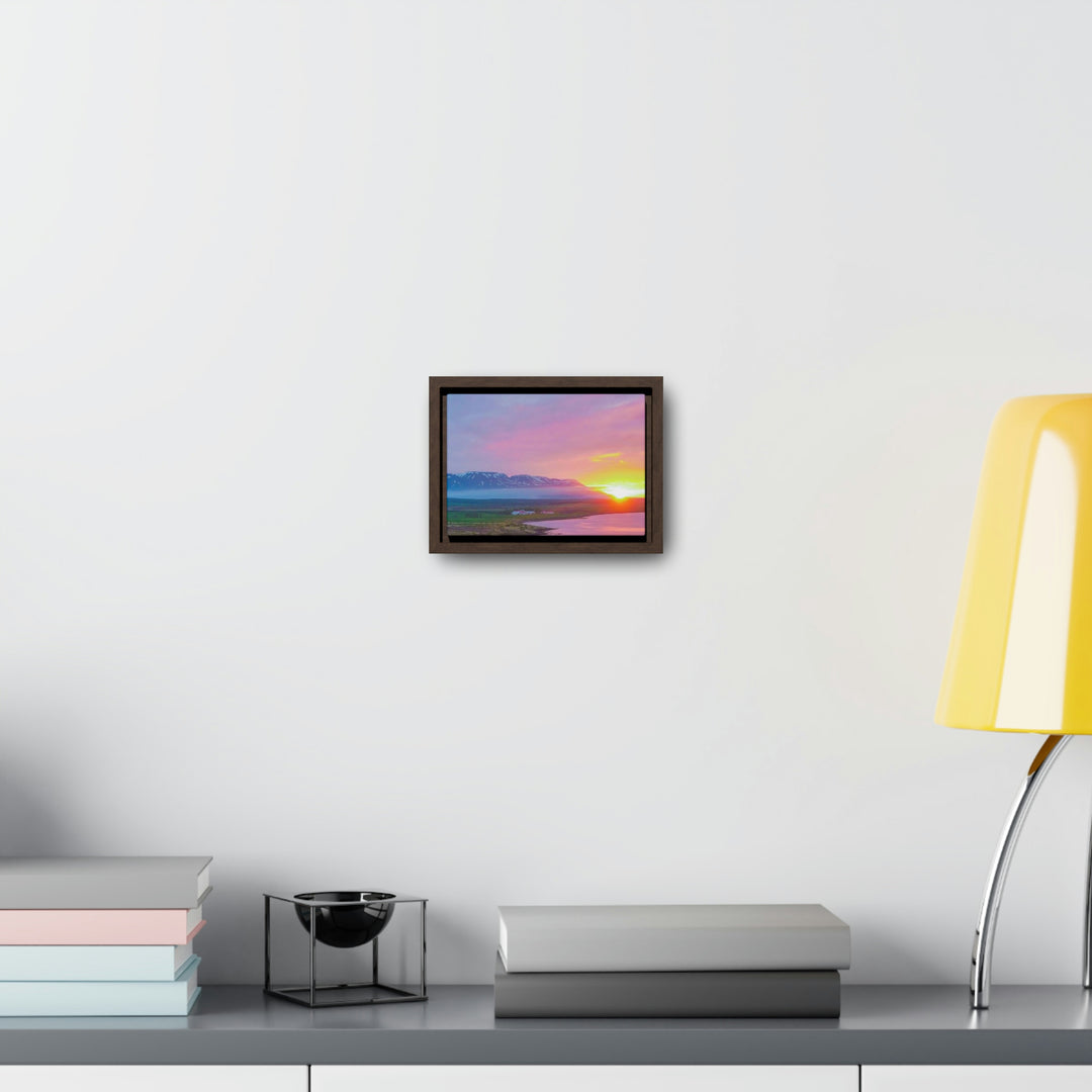 Sunset Over the Fjord Part 2 - Canvas with Frame