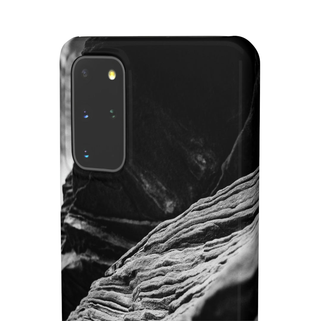 Layers of Rock in Black and White - Phone Case