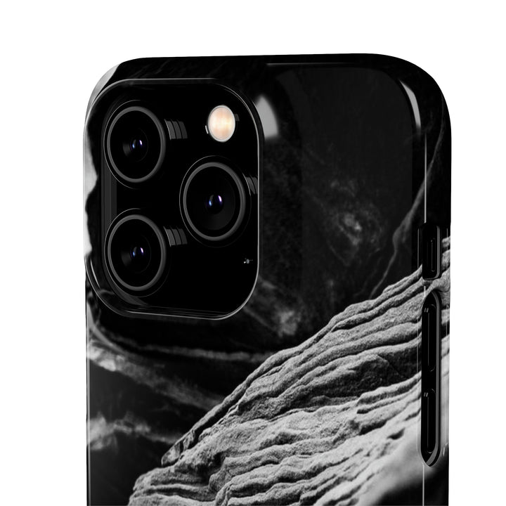 Layers of Rock in Black and White - Phone Case