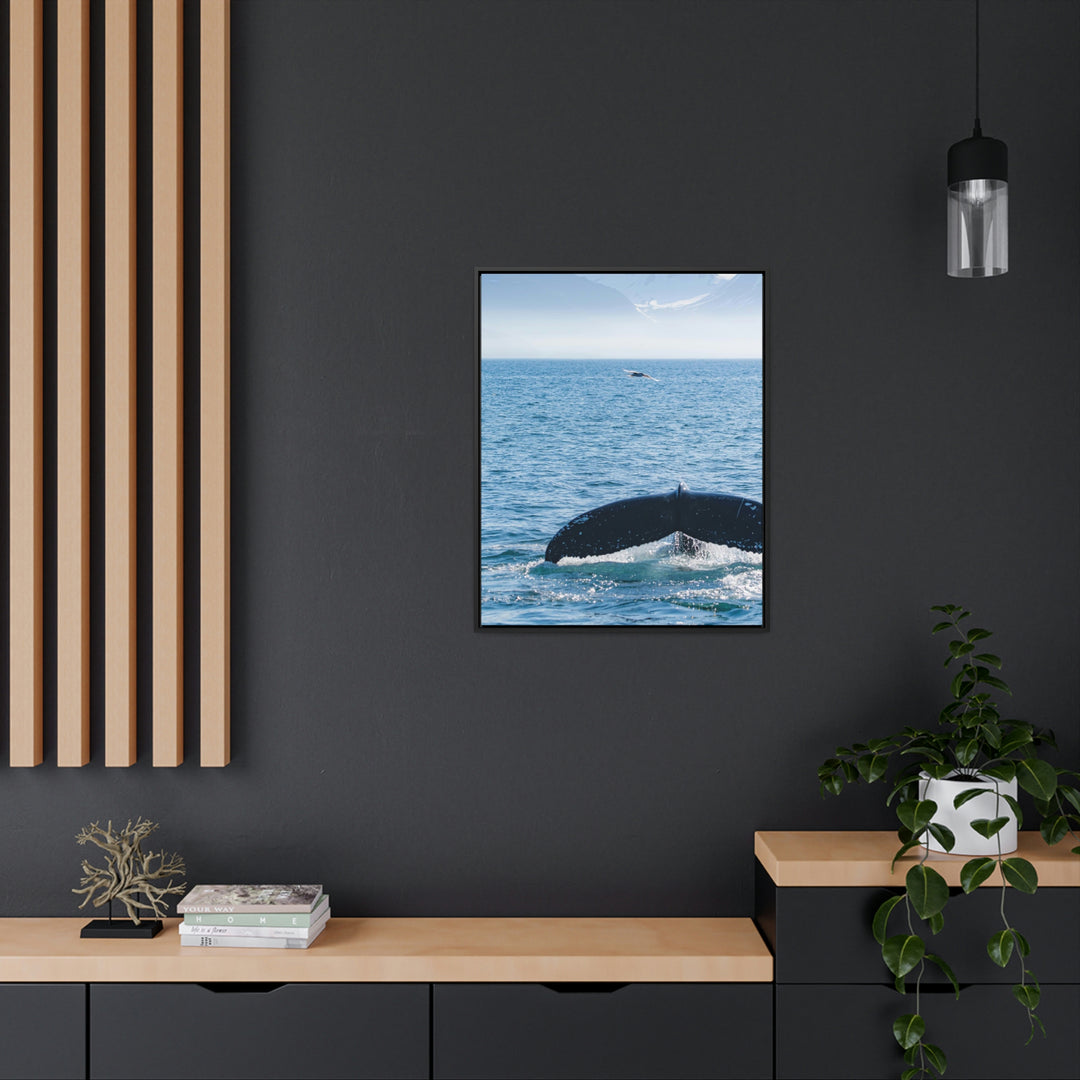 A Whale and A Mountain - Canvas with Frame