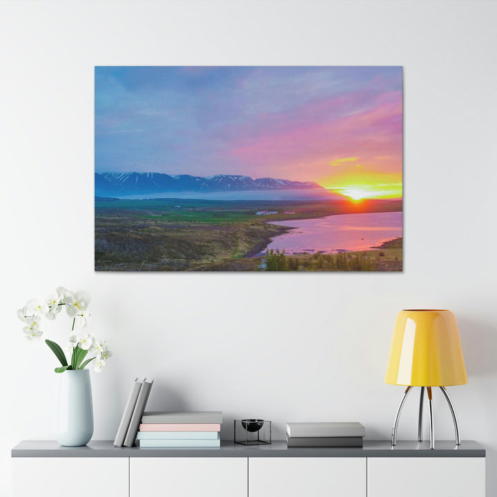 Sunset Over the Fjord Part 2 - Canvas