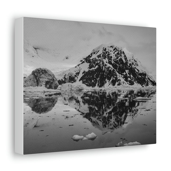 Reflected Calm in Black and White - Canvas