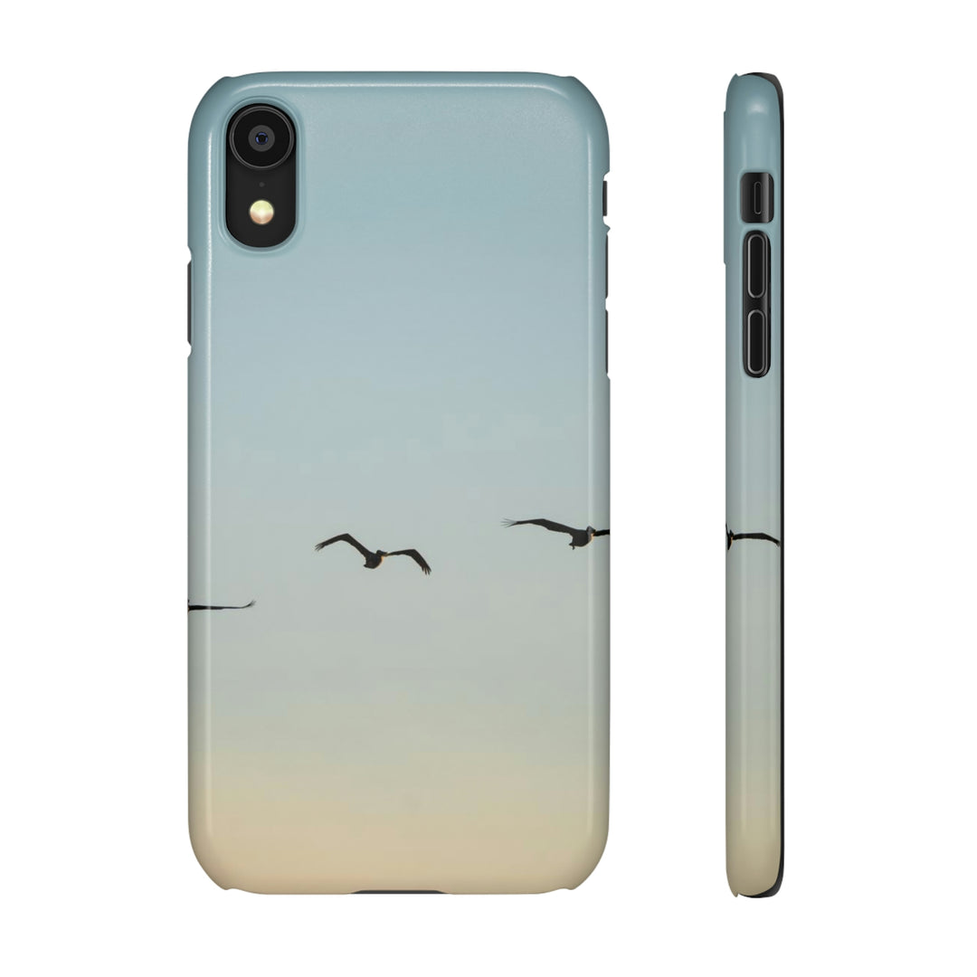 Brown Pelicans in Flight - Phone Case