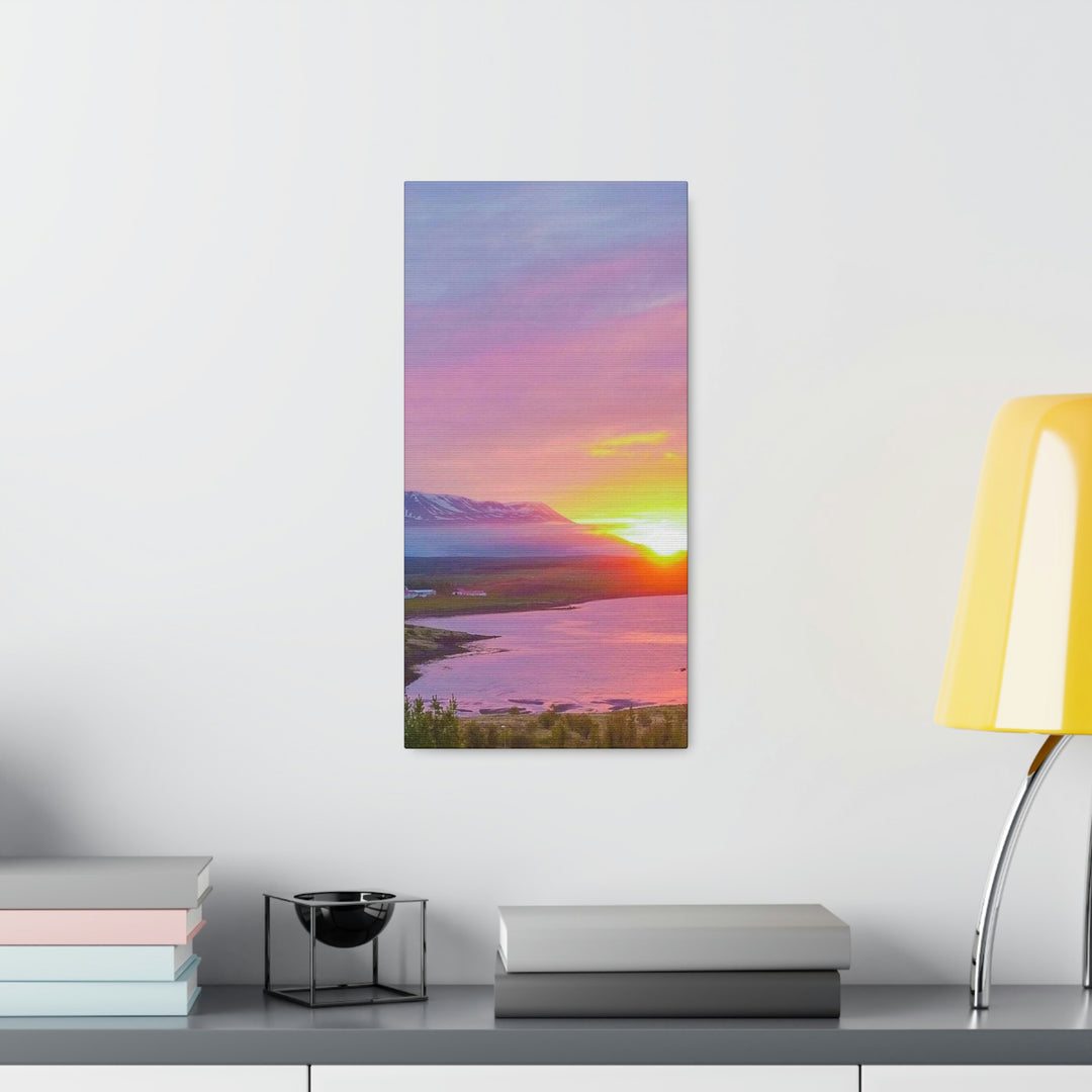 Sunset Over the Fjord Part 2 - Canvas