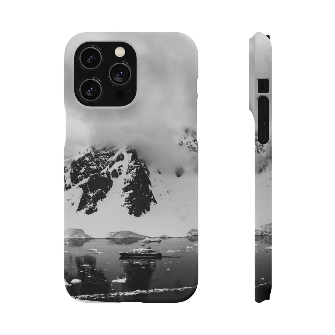 Peaceful Anchoring in Black and White - Phone Case