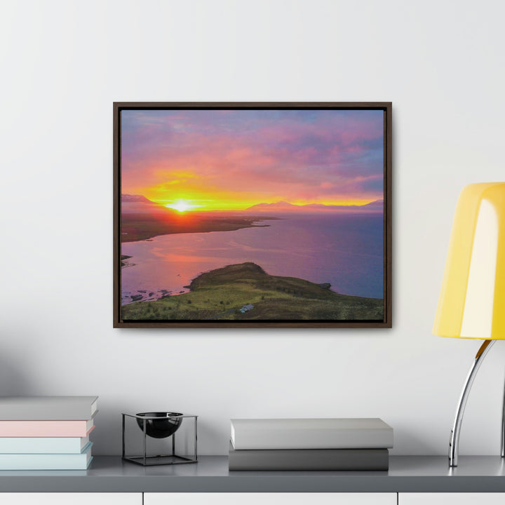 Sunset Over the Fjord Part 1 - Canvas with Frame