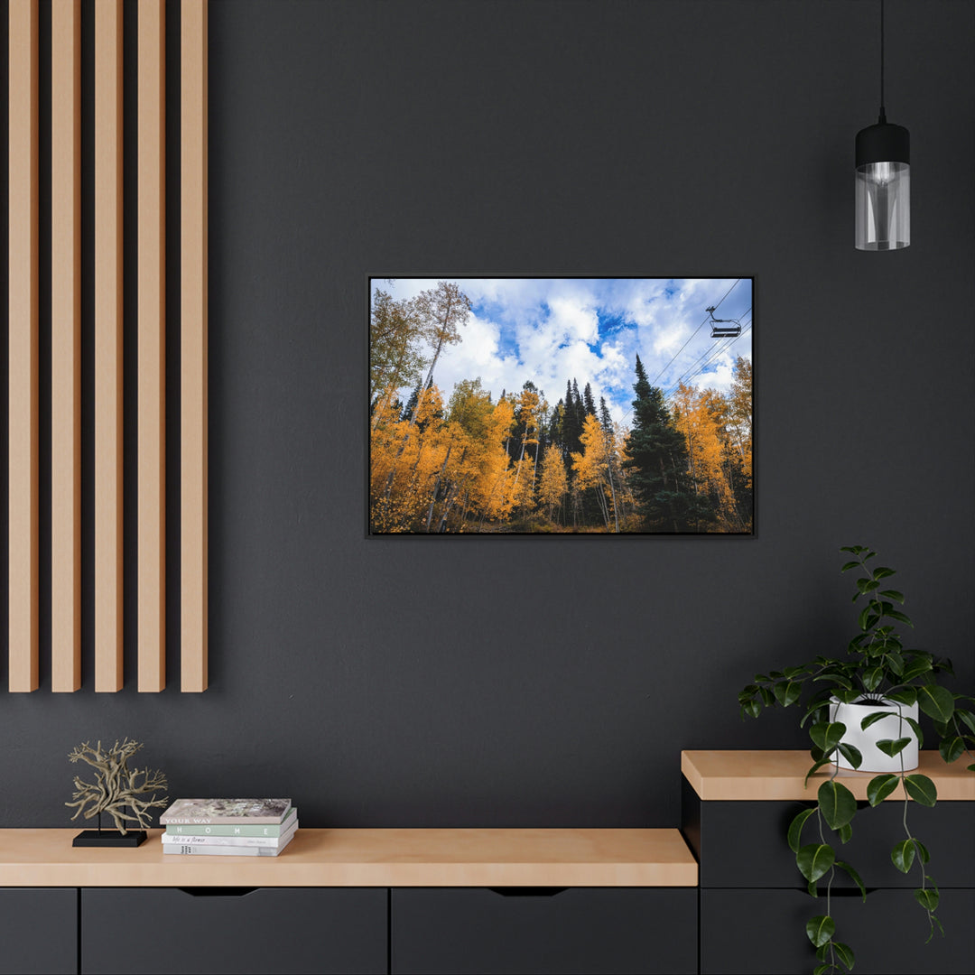 Chairlift in Suspension - Canvas with Frame