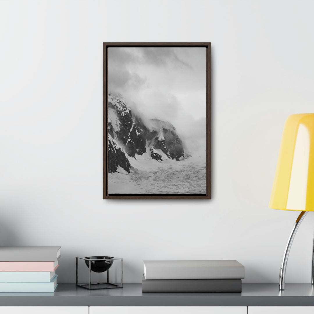 The Mist Descends in Black and White - Canvas with Frame