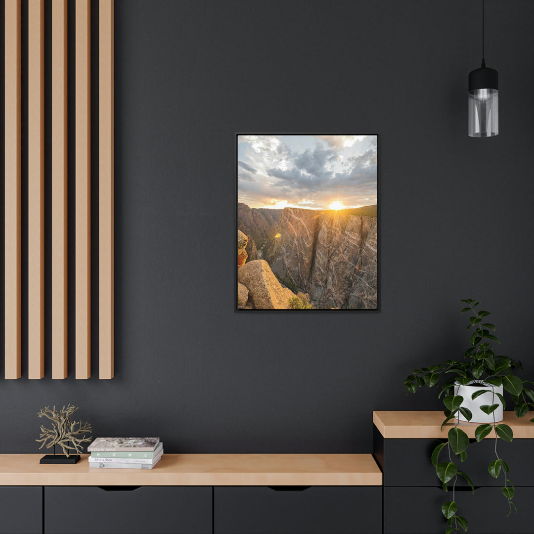 Painted Wall at Sunset Part 2 - Canvas with Frame