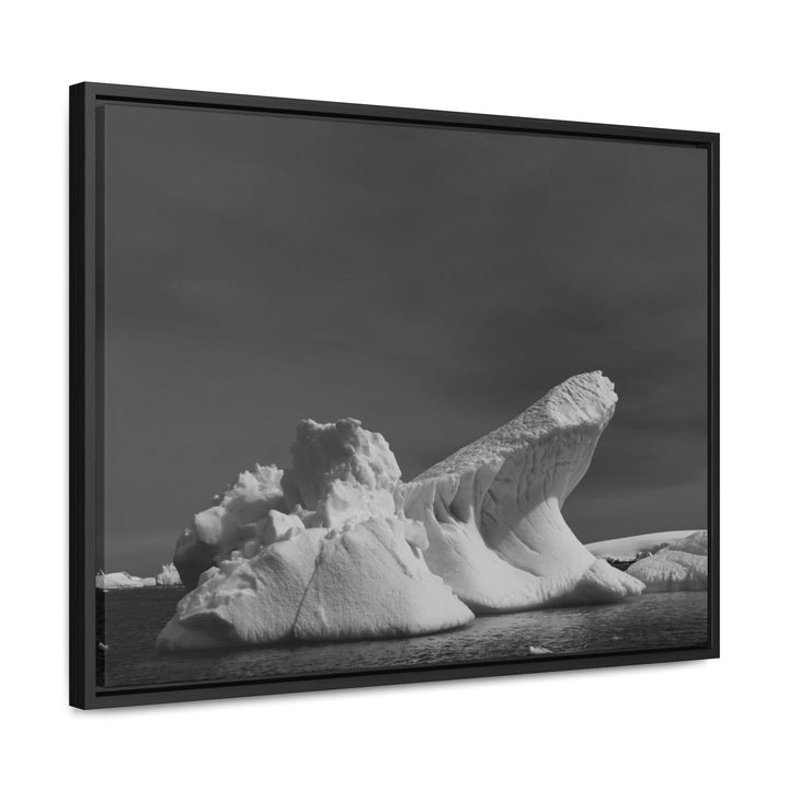 The Angles of an Iceberg in Black and White - Canvas with Frame