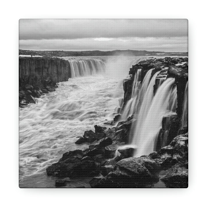 Selfoss in Black and White - Canvas