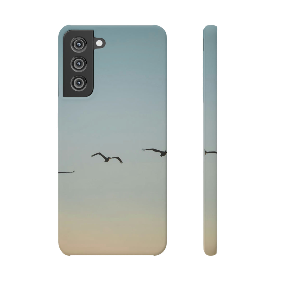 Brown Pelicans in Flight - Phone Case