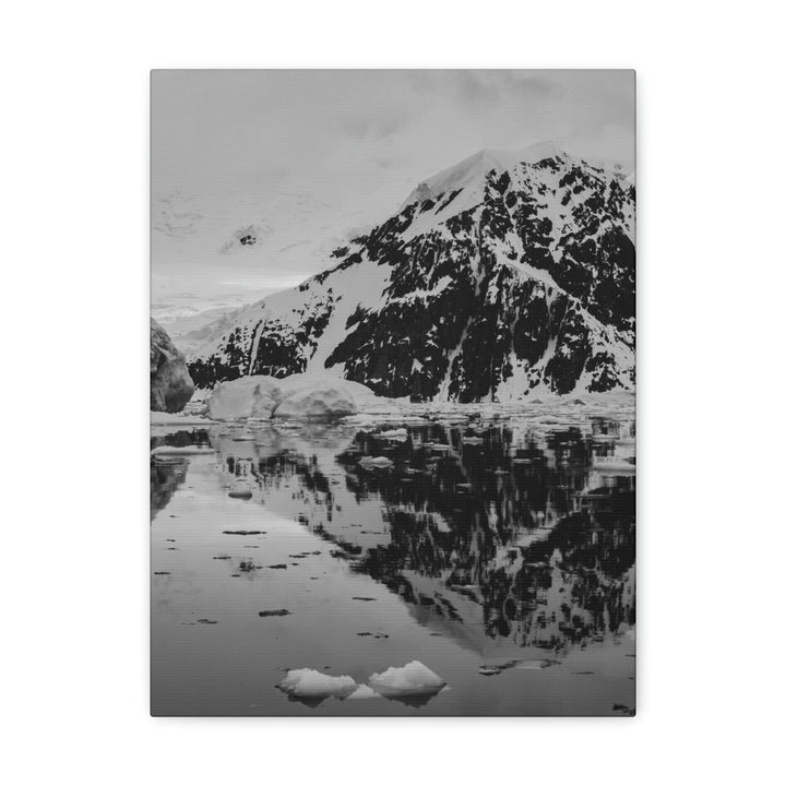 Reflected Calm in Black and White - Canvas