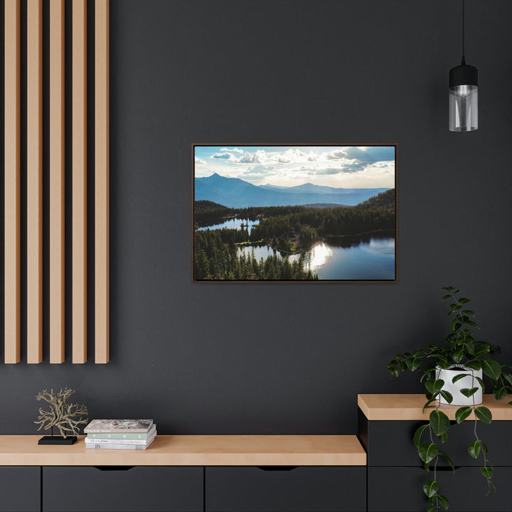 Cool Mountain Lakes - Canvas with Frame