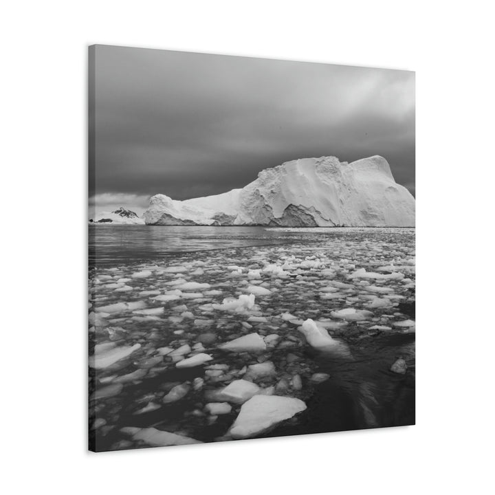 Lane of Ice In Black and White - Canvas