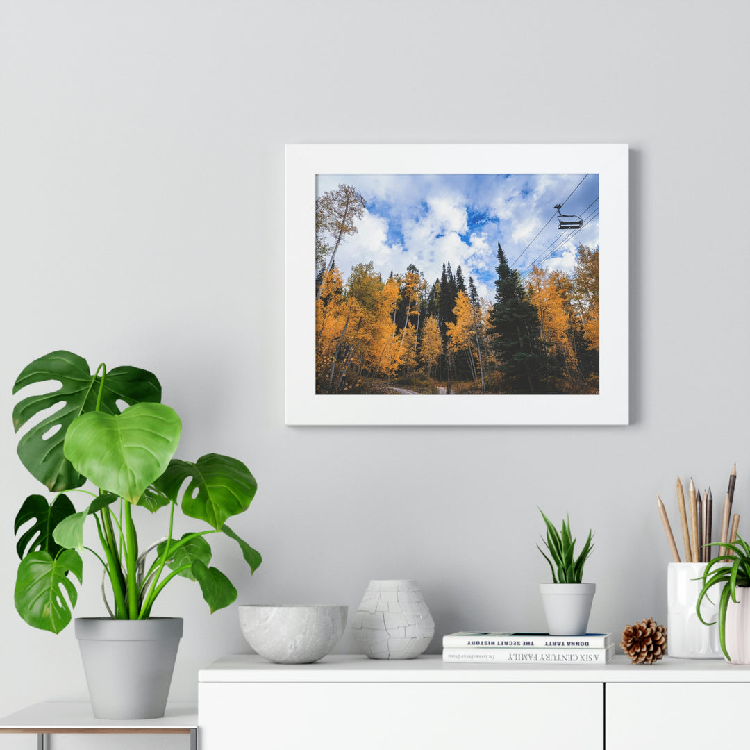 Chairlift in Suspension - Framed Print