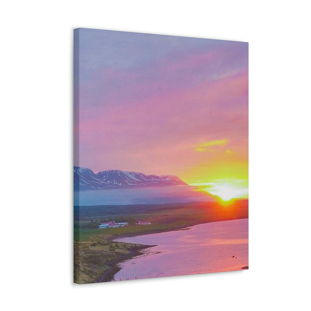 Sunset Over the Fjord Part 2 - Canvas