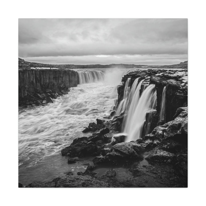 Selfoss in Black and White - Canvas