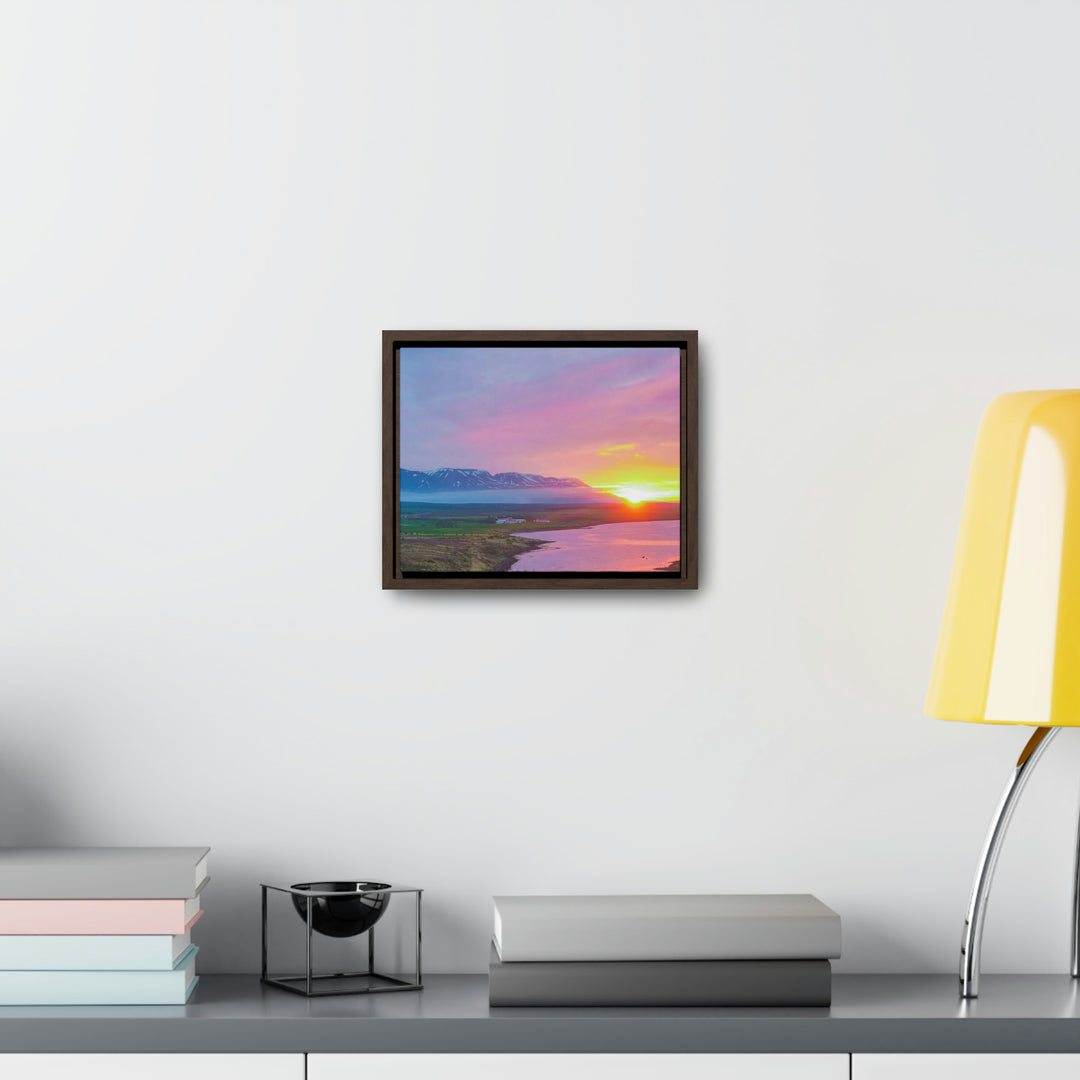 Sunset Over the Fjord Part 2 - Canvas with Frame